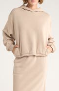 Z by Zella Feather Fleece Cinch Hem Pullover Hoodie