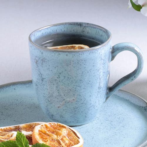 Porto Brasil Organic Mug Set Of 4 In Blue