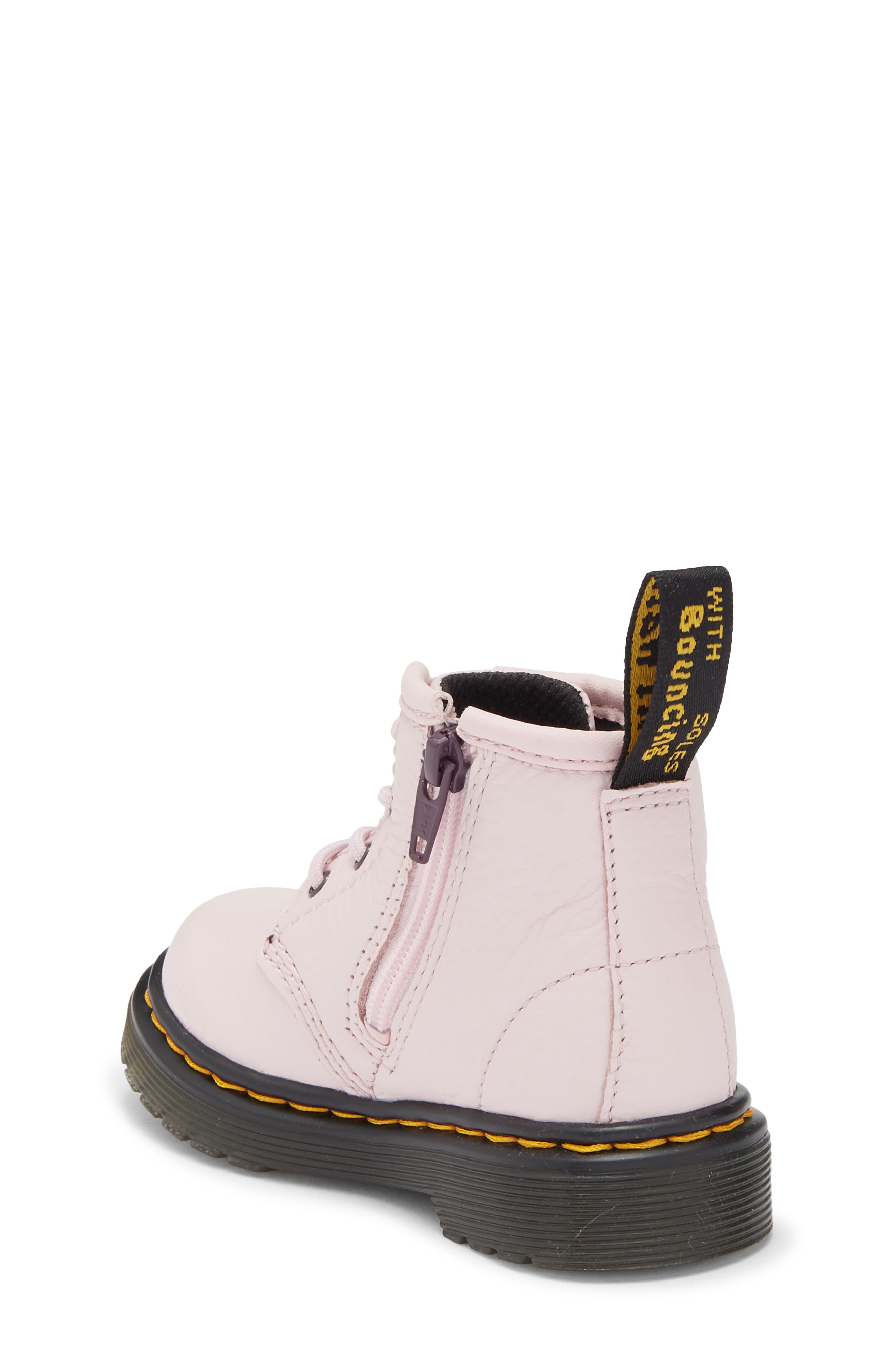 Kids' 1460 Leather Boot, Alternate, color, PINK QUARTZ