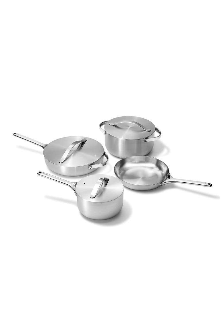 7-Piece Stainless Steel Cookware Set, Main, color, STAINLESS STEEL