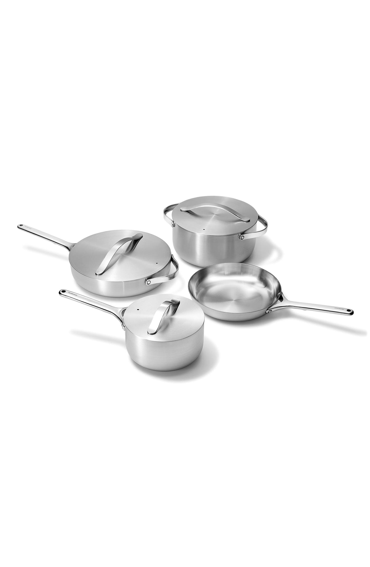 CARAWAY 7-Piece Stainless Steel Cookware Set - Stainless Steel