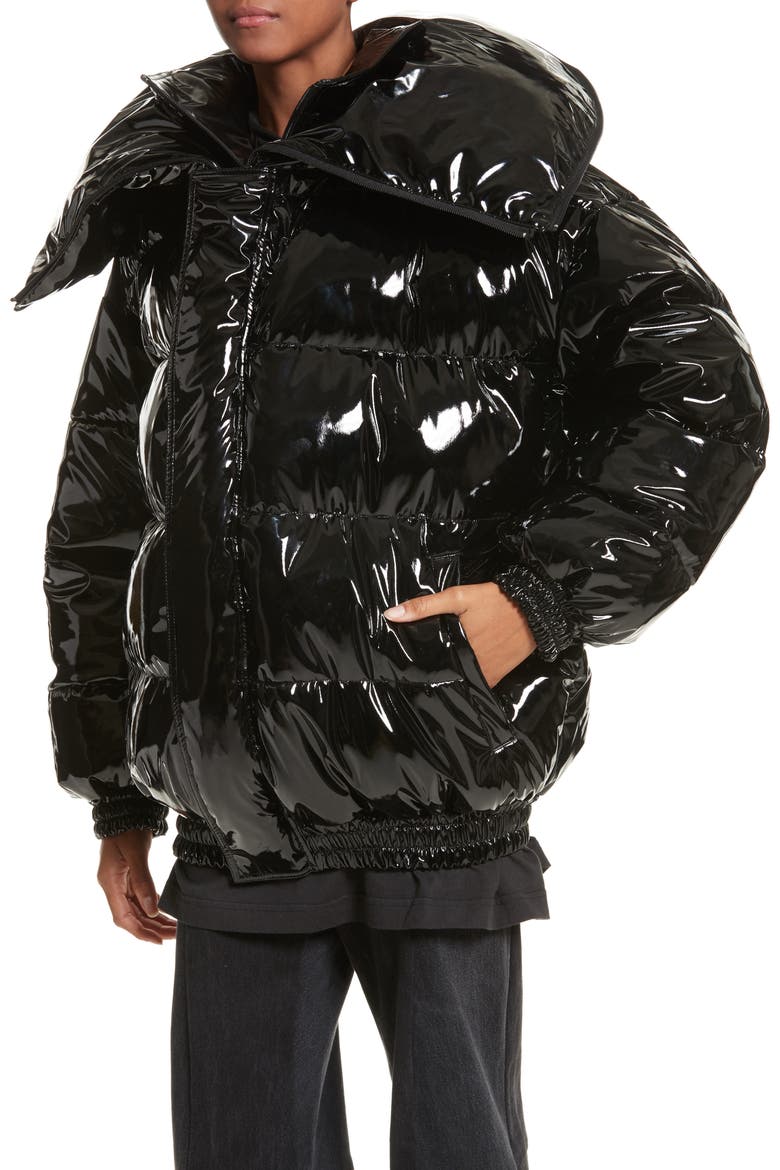Miss Webcam Puffer Jacket, Alternate, color, BLACK