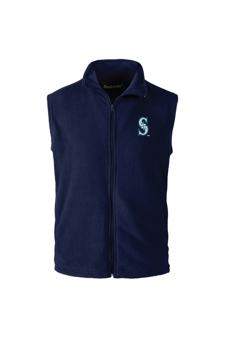 Men's Dunbrooke  Navy Seattle Mariners Full-Zip Vest, Alternate, color, Navy