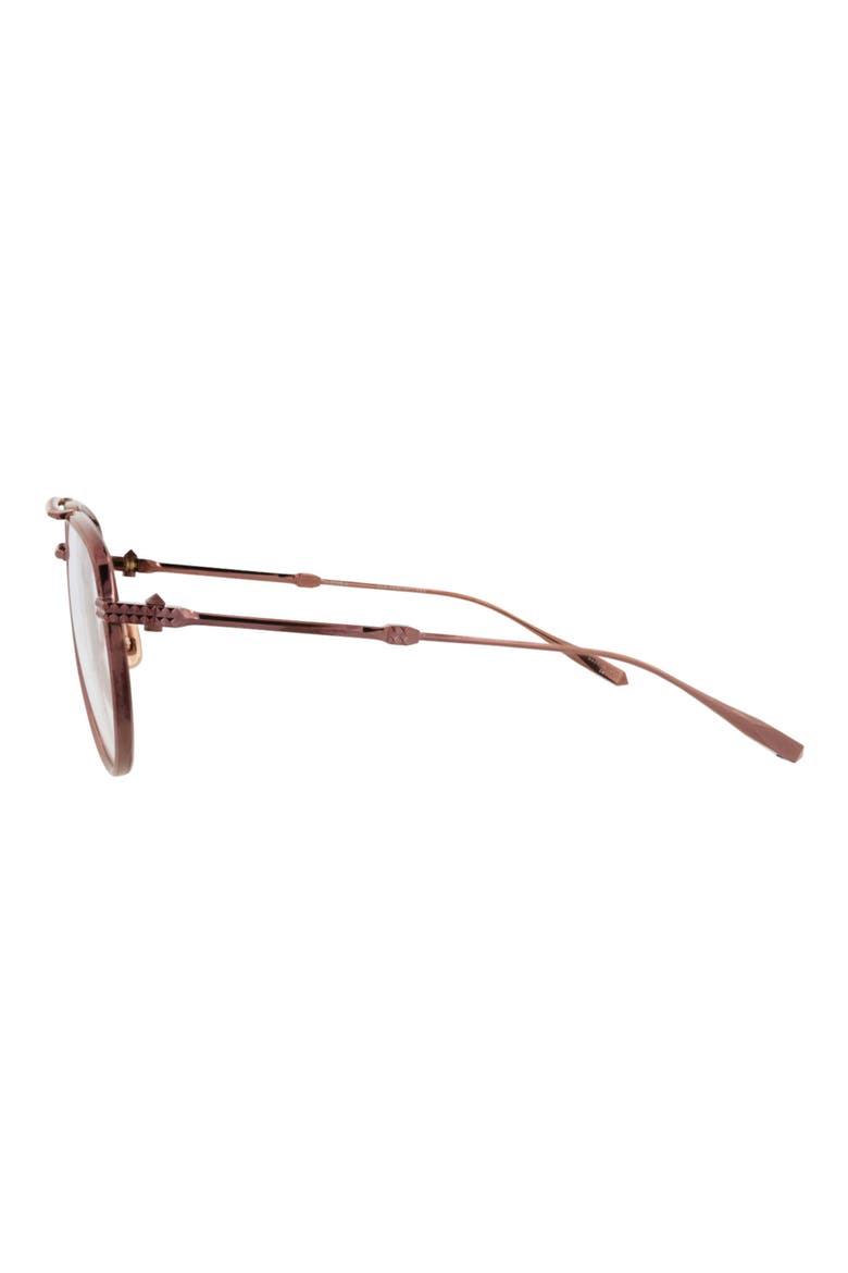 Novelty 59mm Aviator Optical Glasses, Alternate, color, BROWN BROWN TRANSPARENT
