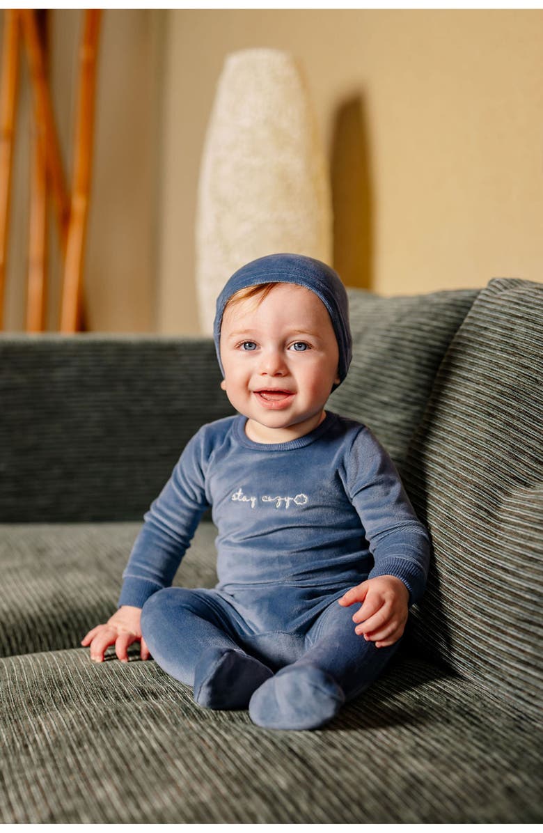 Pouf Boys Stay Cozy Footie, Alternate, color, Blue