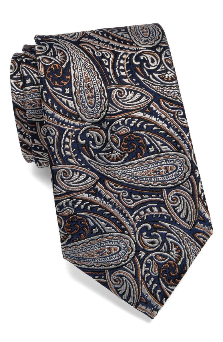Duchamp Paisley Silk Tie, Main, color, 