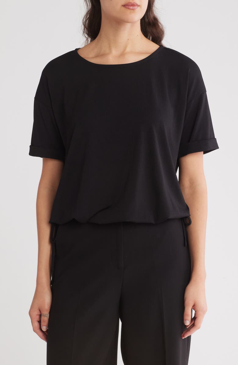 Adrianna Papell Drawstring Waist Blouson Top, Main, color,