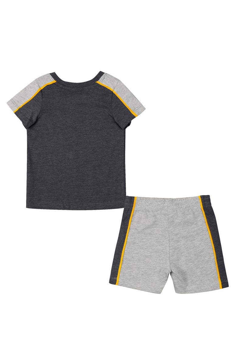 COLOSSEUM Infant Colosseum Black/Heather Gray Iowa Hawkeyes Norman T-Shirt & Shorts Set, Alternate, color, Black