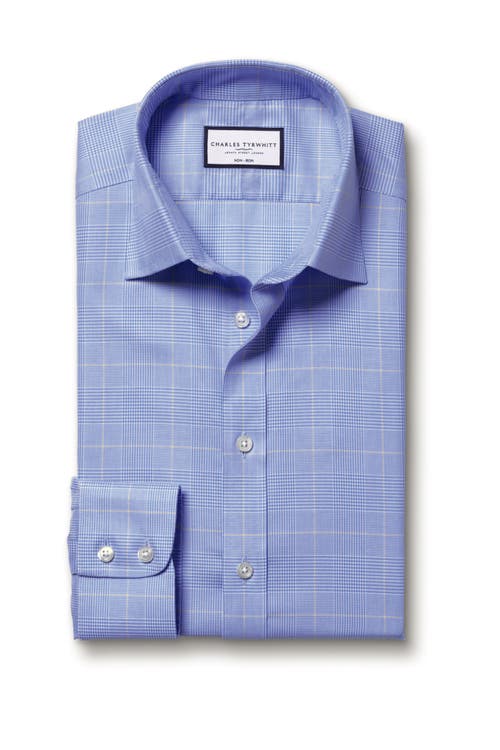Charles Tyrwhitt Non-iron Prince Of Wales Check Shirt In Animal Print