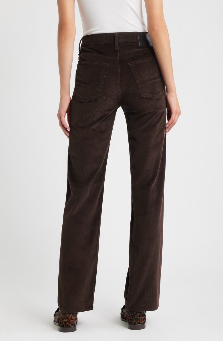 rag & bone Harlow Corduroy Straight Leg Pants, Alternate, color, Dark Brown