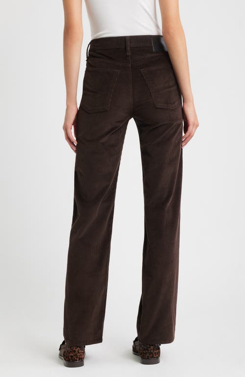 Rag & Bone Harlow Corduroy Straight Leg Pants In Brown