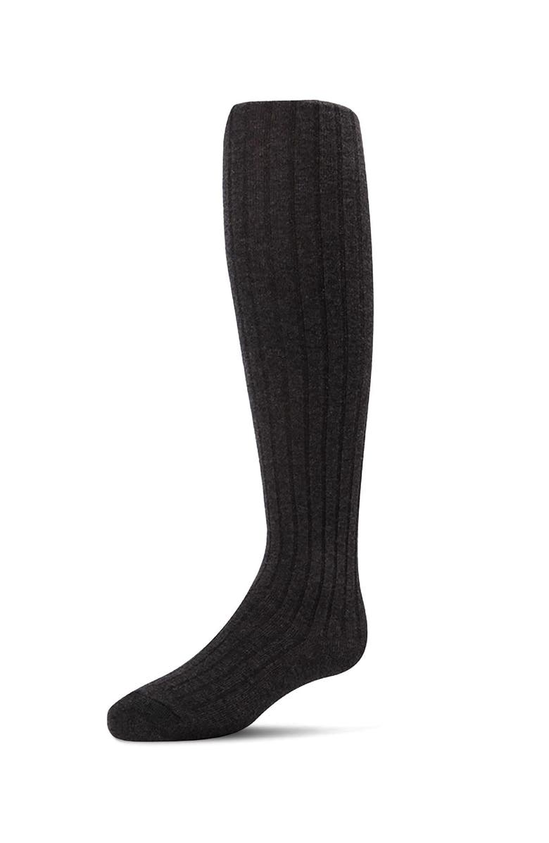 MeMoi Ribbed Non-Binding Infant Tights, Main, color, Black