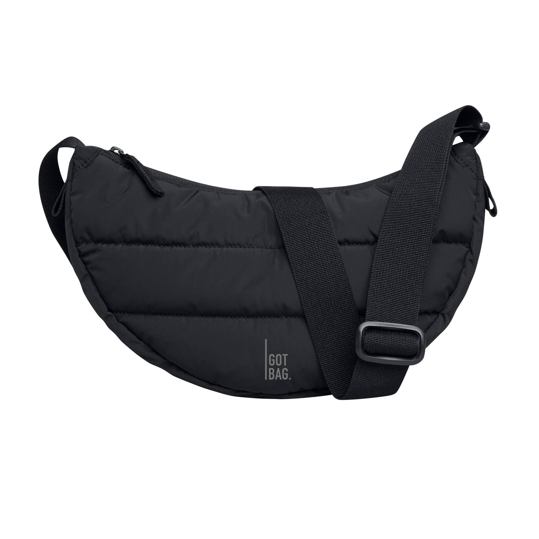 PUFFER MOON BAG SMALL, Main, color, BLACK MONOCHROME