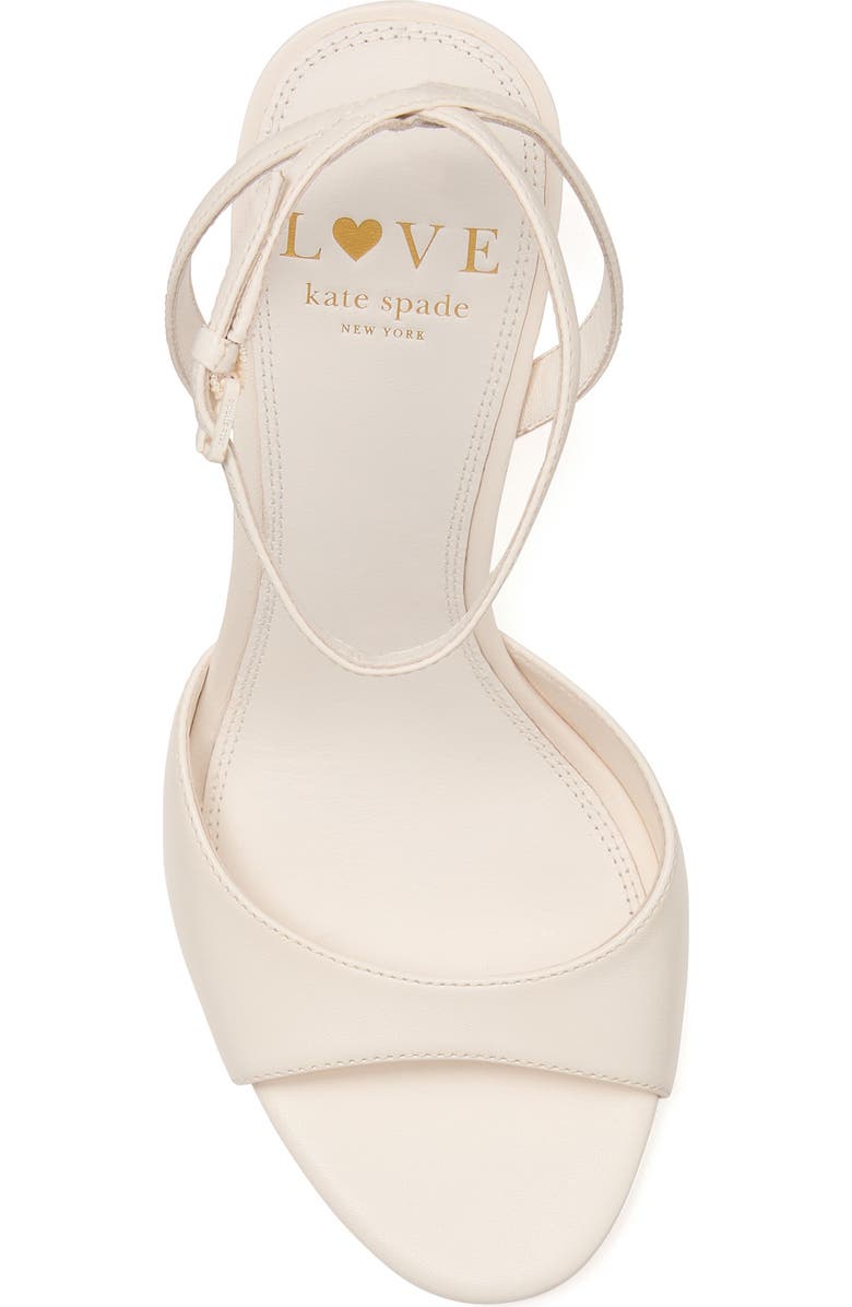 Kate Spade New York heart ankle strap sandal, Alternate, color, Cream
