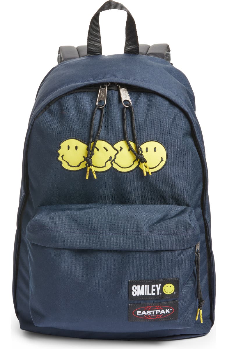 Eastpak Smiley<sup>®</sup> x Eastpak Out of Office Backpack, Main, color,