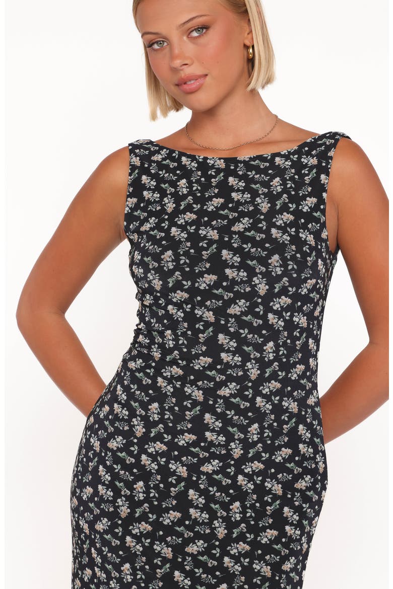 Brissa Floral Sleeveless Maxi Dress, Alternate, color, BLACK FLORAL