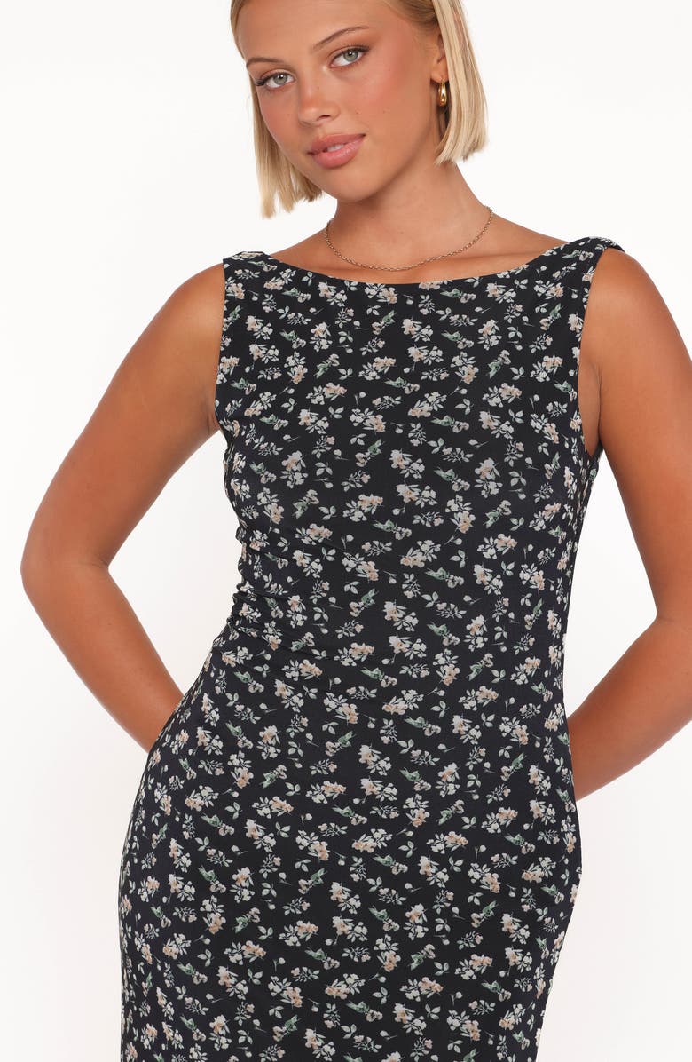 Petal & Pup Brissa Floral Sleeveless Maxi Dress, Alternate, color, Black Floral