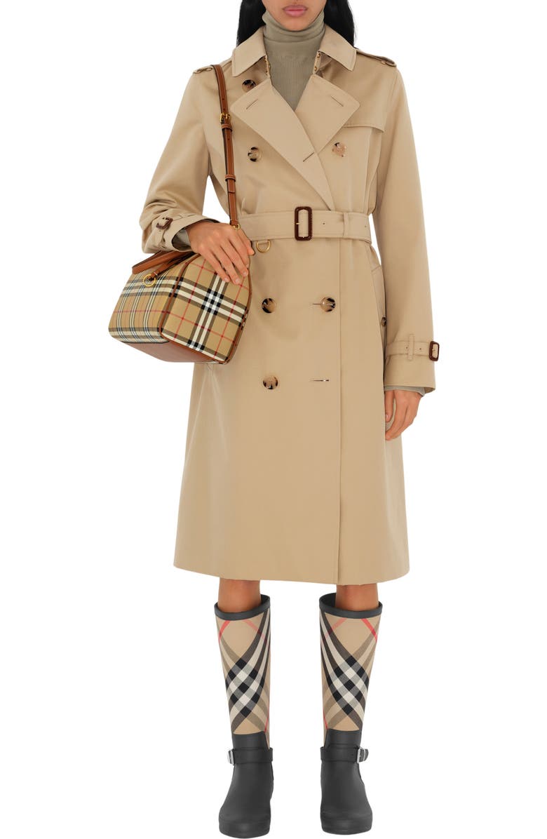 Burberry Medium Check Bowling Bag, Alternate, color,