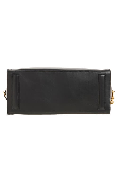 Balmain Large Pulse Waxy Calfskin Tote In Black