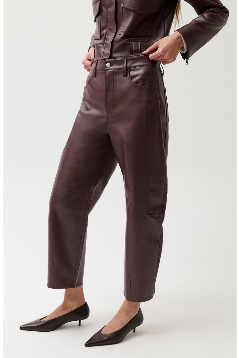 Eli Coated Ankle Barrel Leg Jeans, Alternate, color, CABERNET