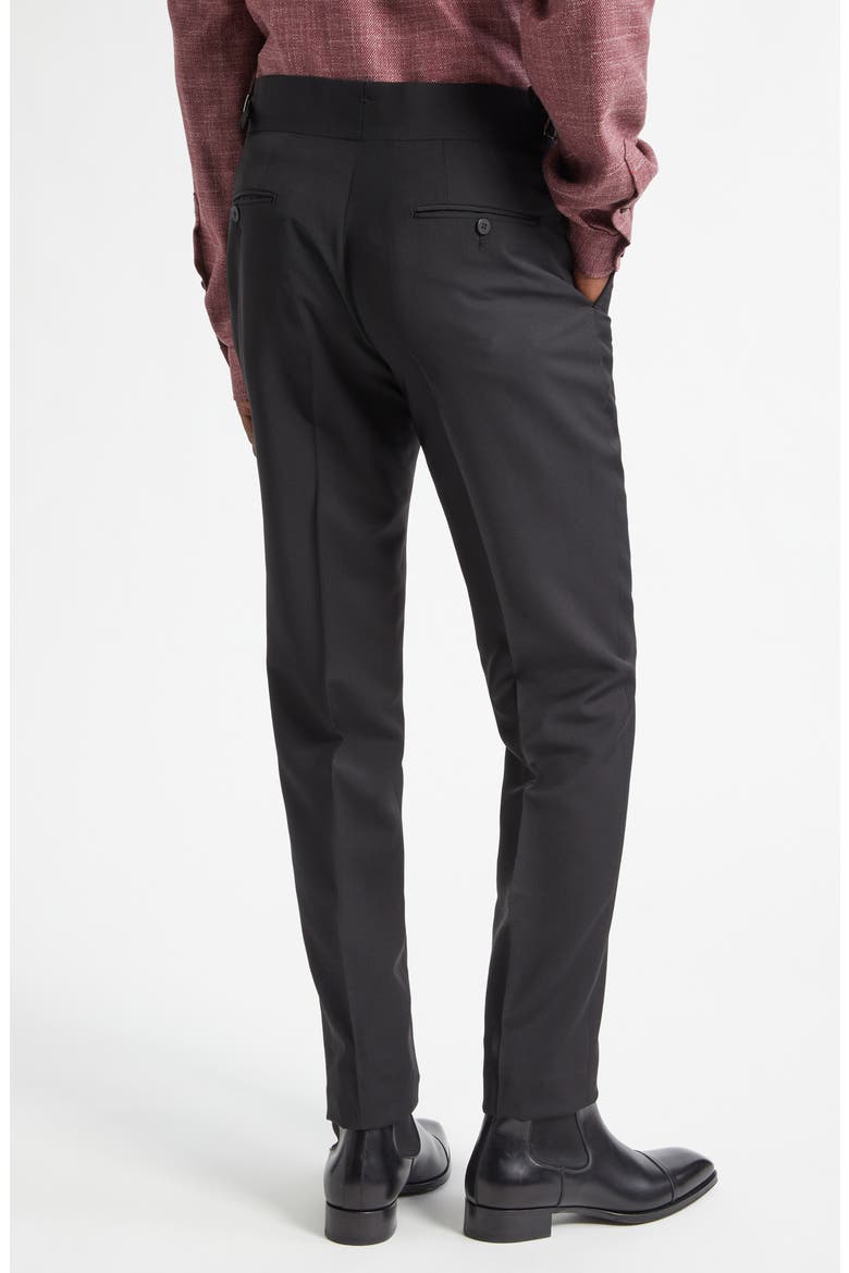 Unito Wool & Mohair Slim Leg Pants, Alternate, color, NERO 990