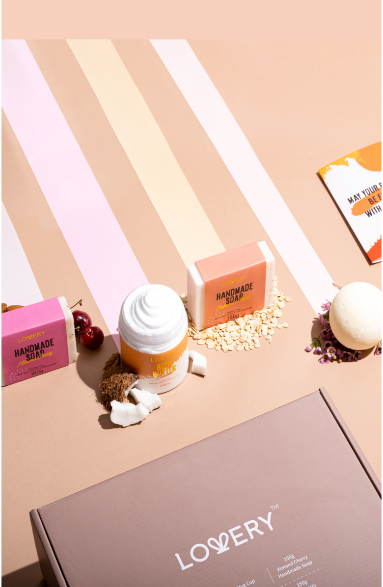 Lovery Personalized Birthday Box, Alternate, color, Mauve, Orange, Cream, Gold