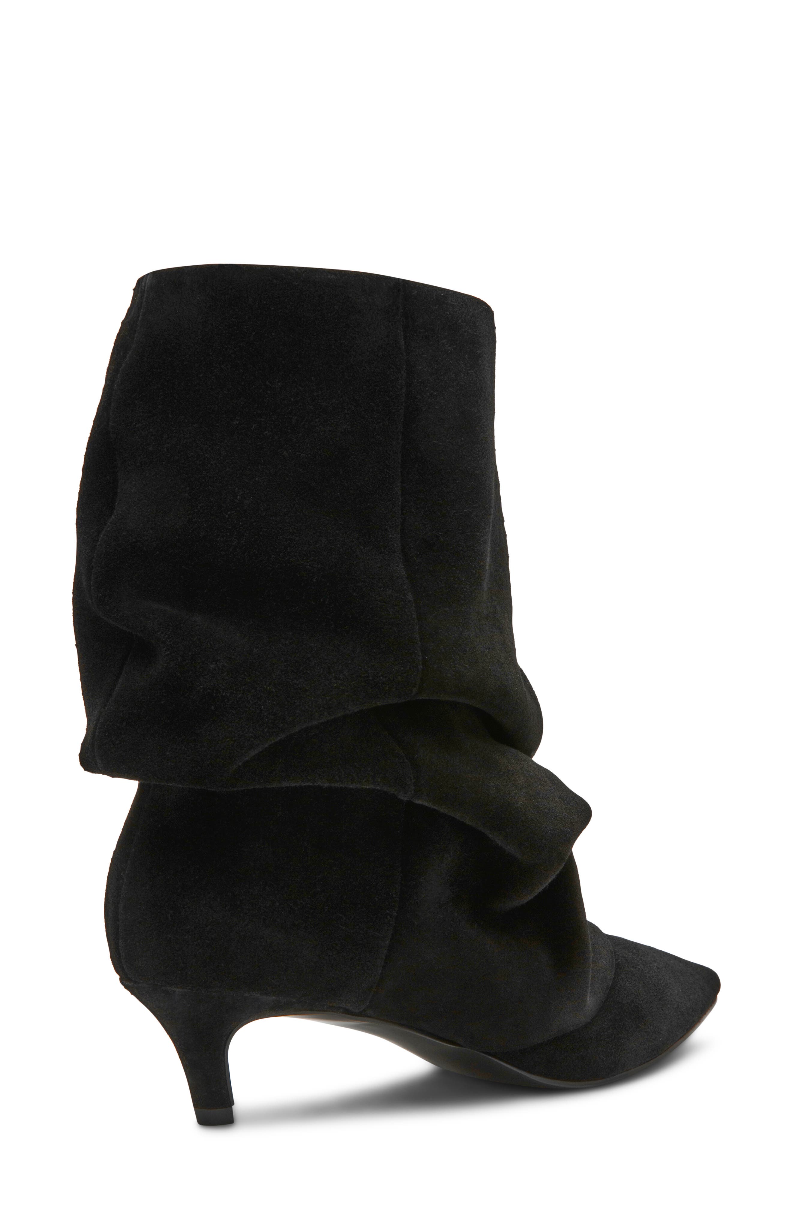 Lennox Pointed Toe Bootie, Alternate, color, BLACK SUEDE