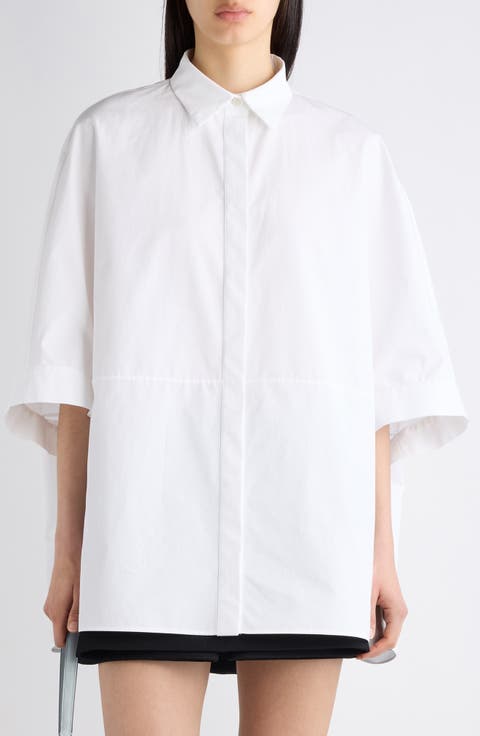 Cocoon Short Sleeve Button-Up Shirt