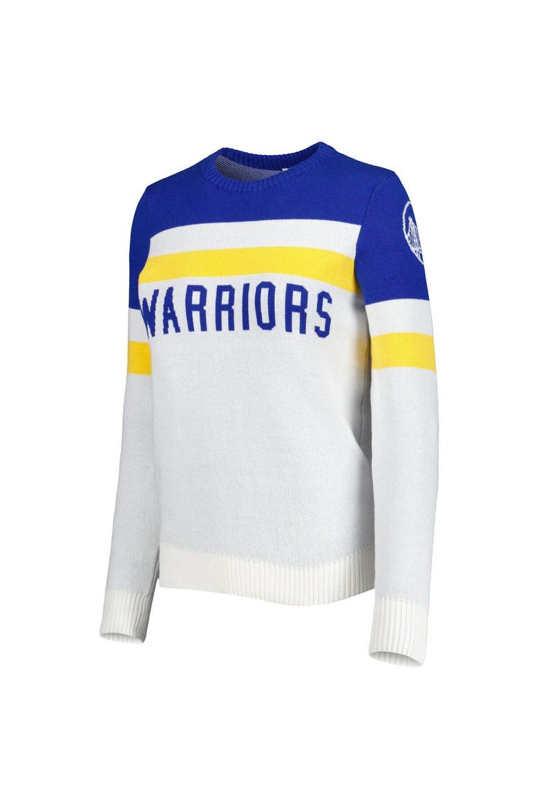 Women's Lusso Royal/Cream Golden State Warriors Dominique Pullover Sweater, Alternate, color, Royal