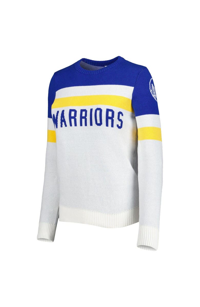 LUSSO Women's Lusso Royal/Cream Golden State Warriors Dominique Pullover Sweater, Alternate, color, Royal