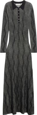 ZANKOV Mirabelle Long Sleeve Rib Merino Wool Maxi Sweater Dress