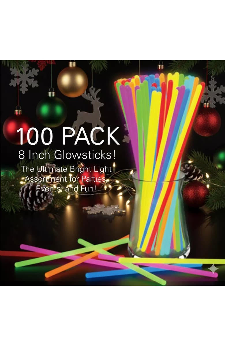 Sperric 100-Piece Assorted Neon Glow Stick Party Set, Alternate, color,