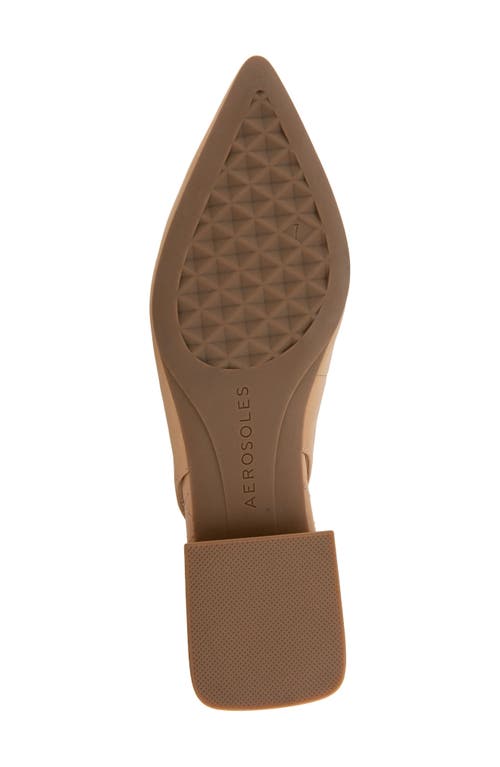 Shop Aerosoles Nayana Pointed Toe Slingback Flat In Beige Bisque Leather