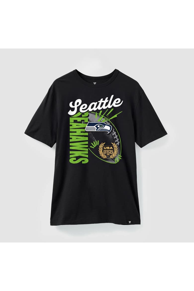Men's Fanatics  Black Seattle Seahawks  USA 250 Gold Standard Team Heritage T-Shirt, Main, color, Black