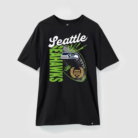 Men's Fanatics  Black Seattle Seahawks  USA 250 Gold Standard Team Heritage T-Shirt