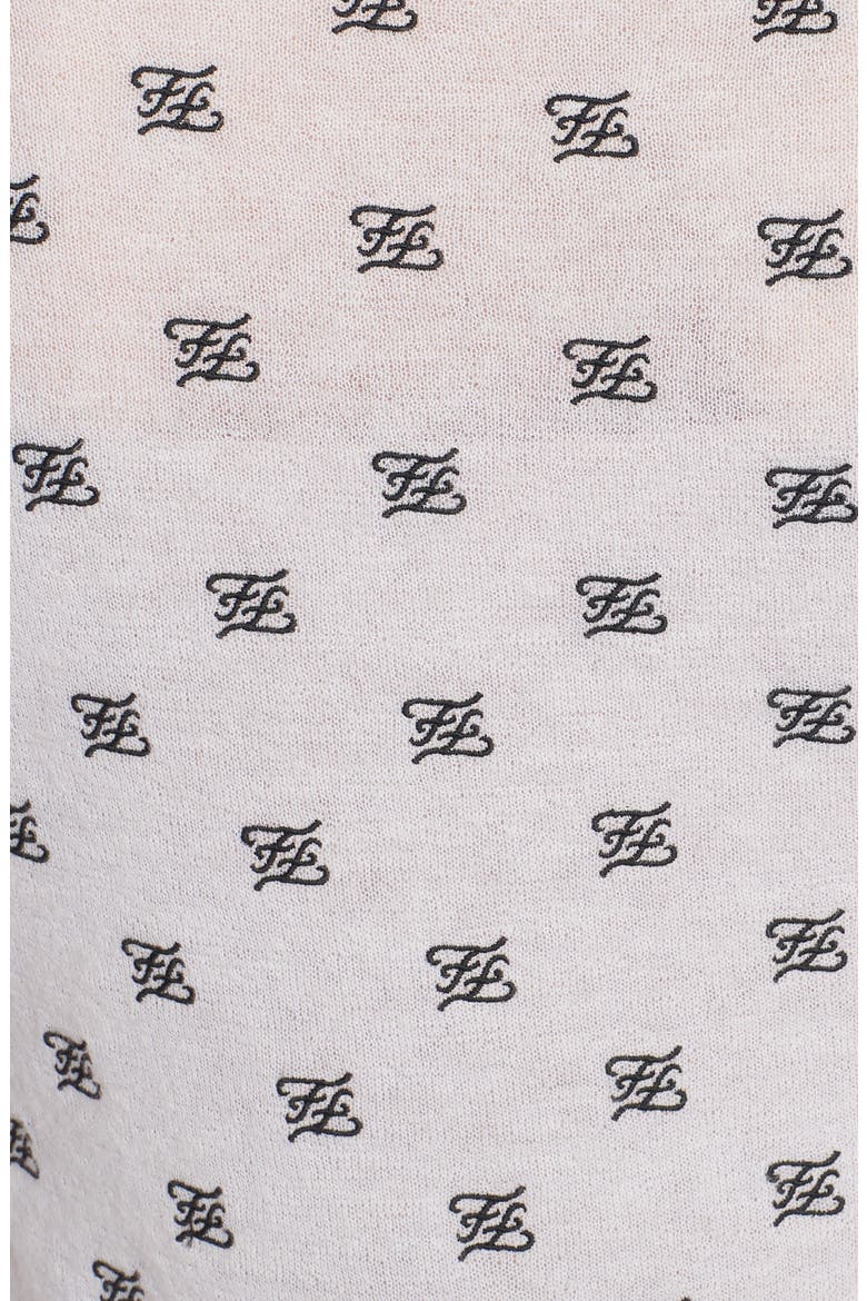 Logo Embroidered Mesh Sleeve Wool, Silk & Cashmere Sweater, Alternate, color, WHITE