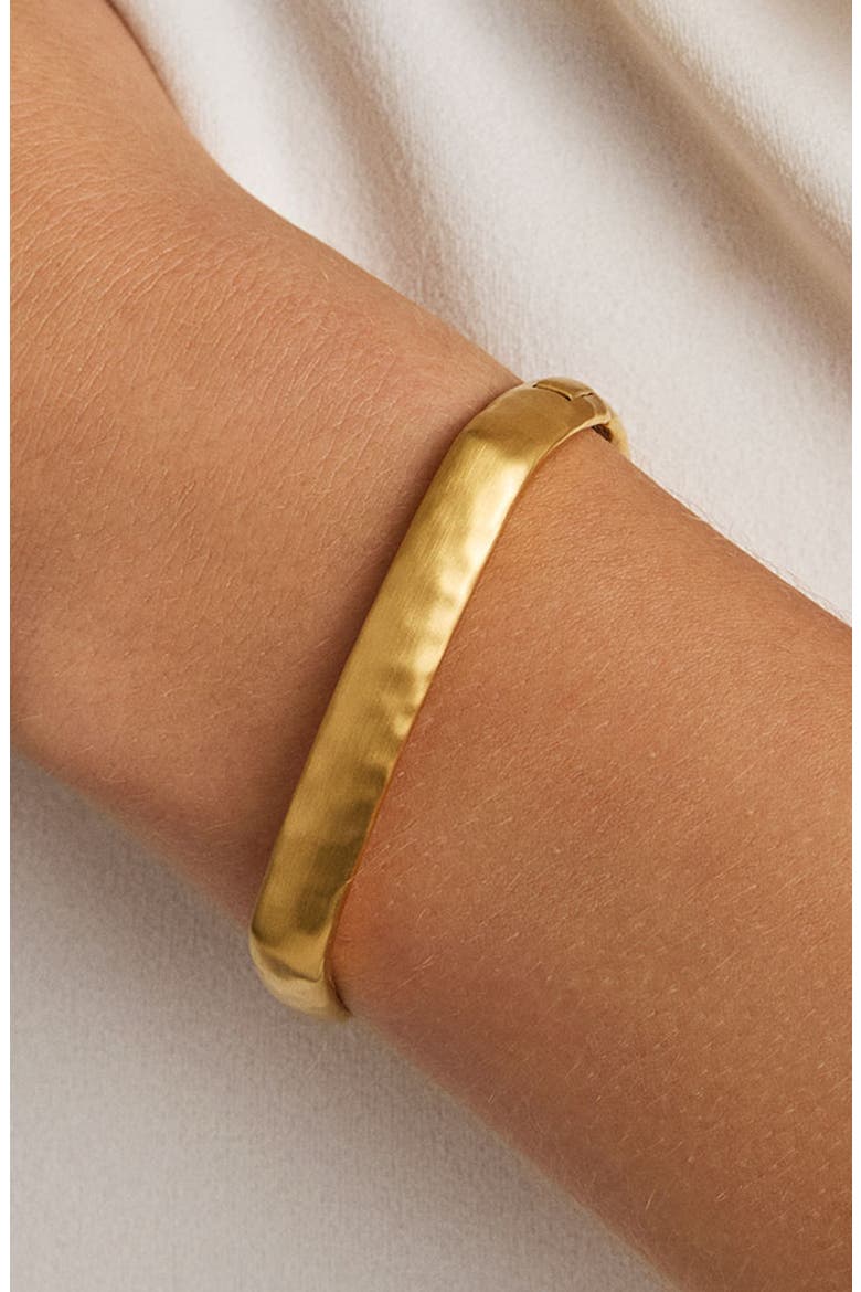 Mara Hinge Bangle, Alternate, color, GOLD