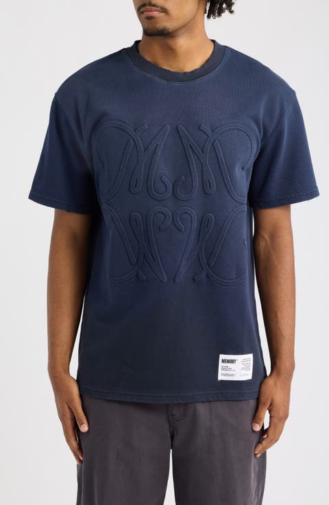Monogram Embossed Cotton Graphic T-Shirt