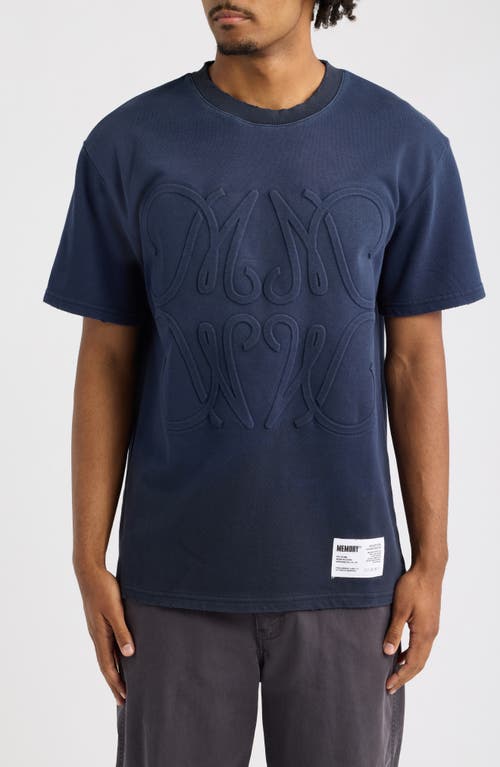 Memory Lane Monogram Embossed Cotton Graphic T-shirt In Black