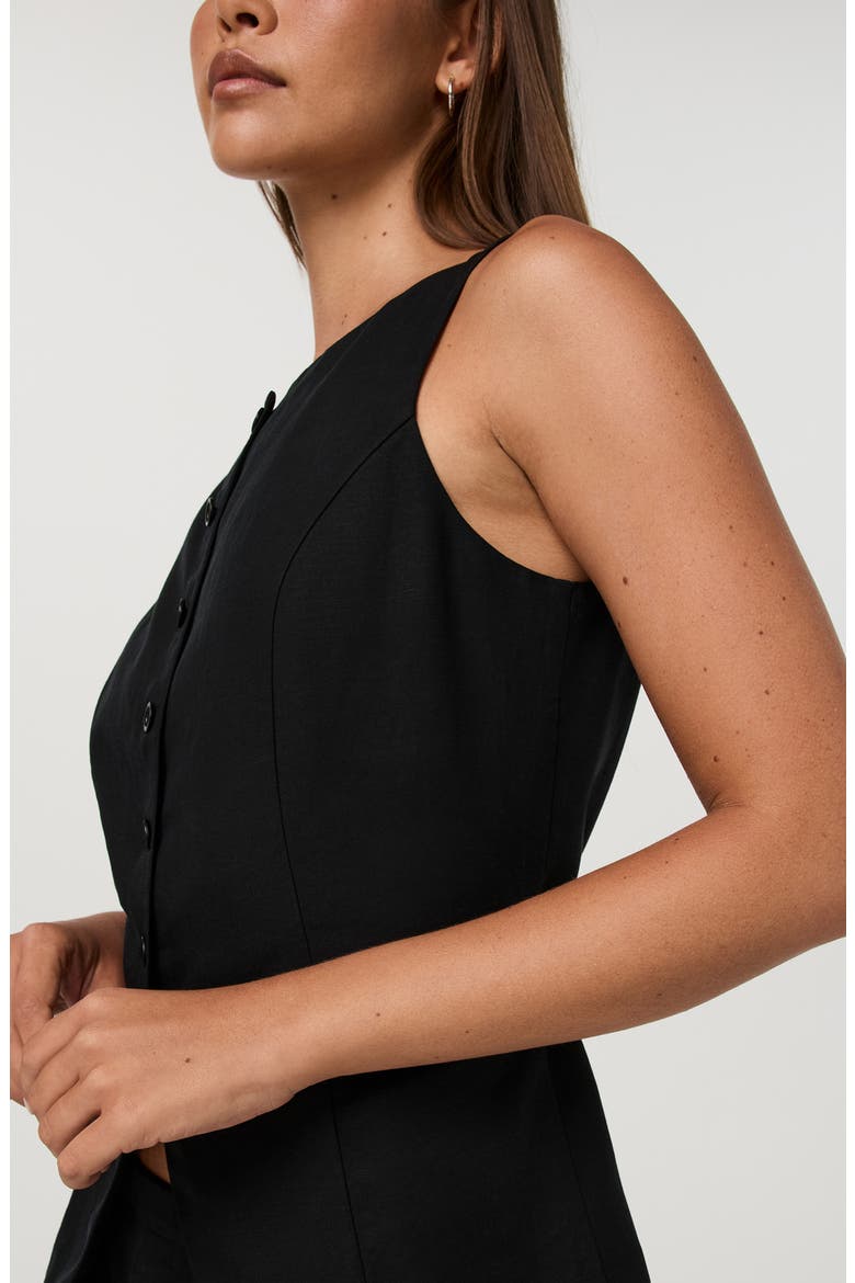 Trestles Twill Vest, Alternate, color, BLACK
