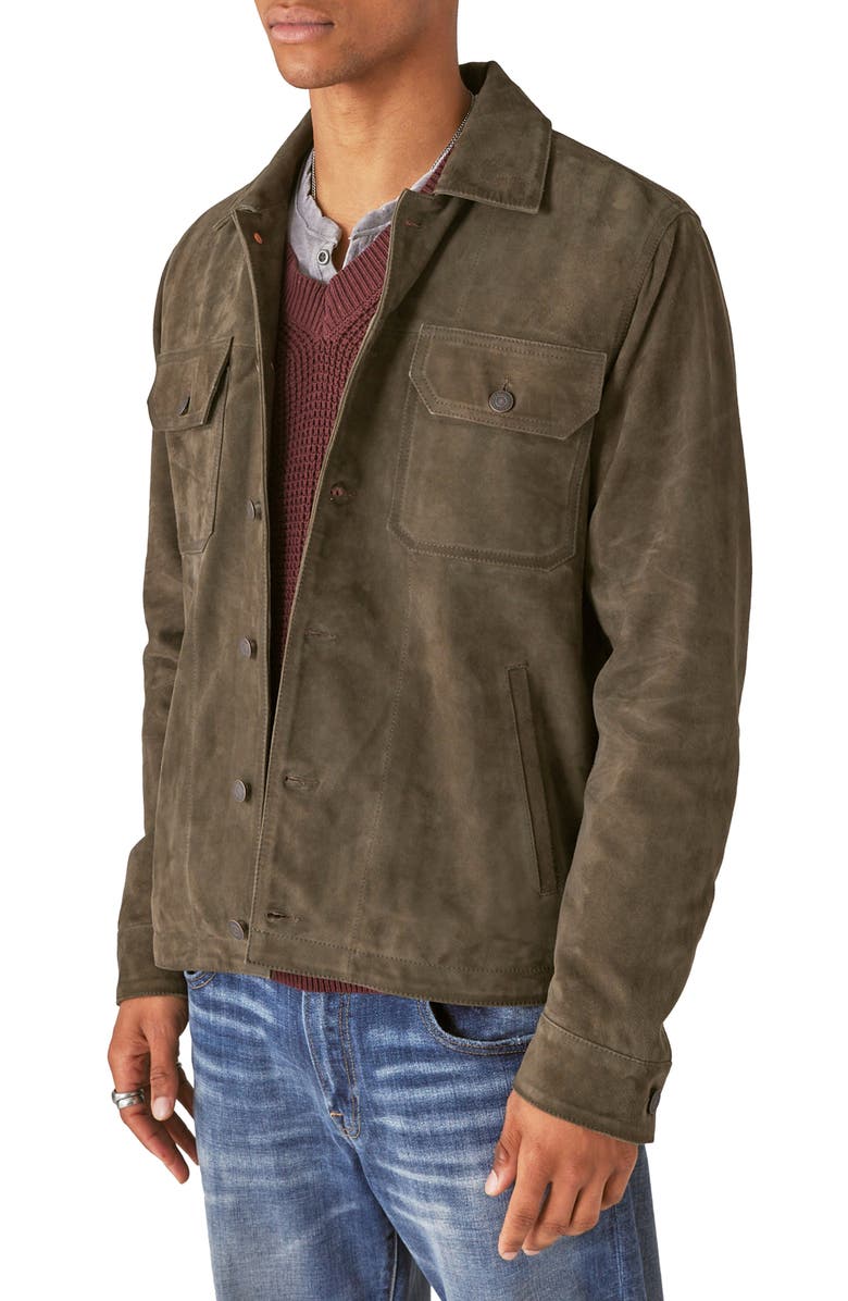 Lucky Brand Suede Shirt Jacket, Alternate, color,