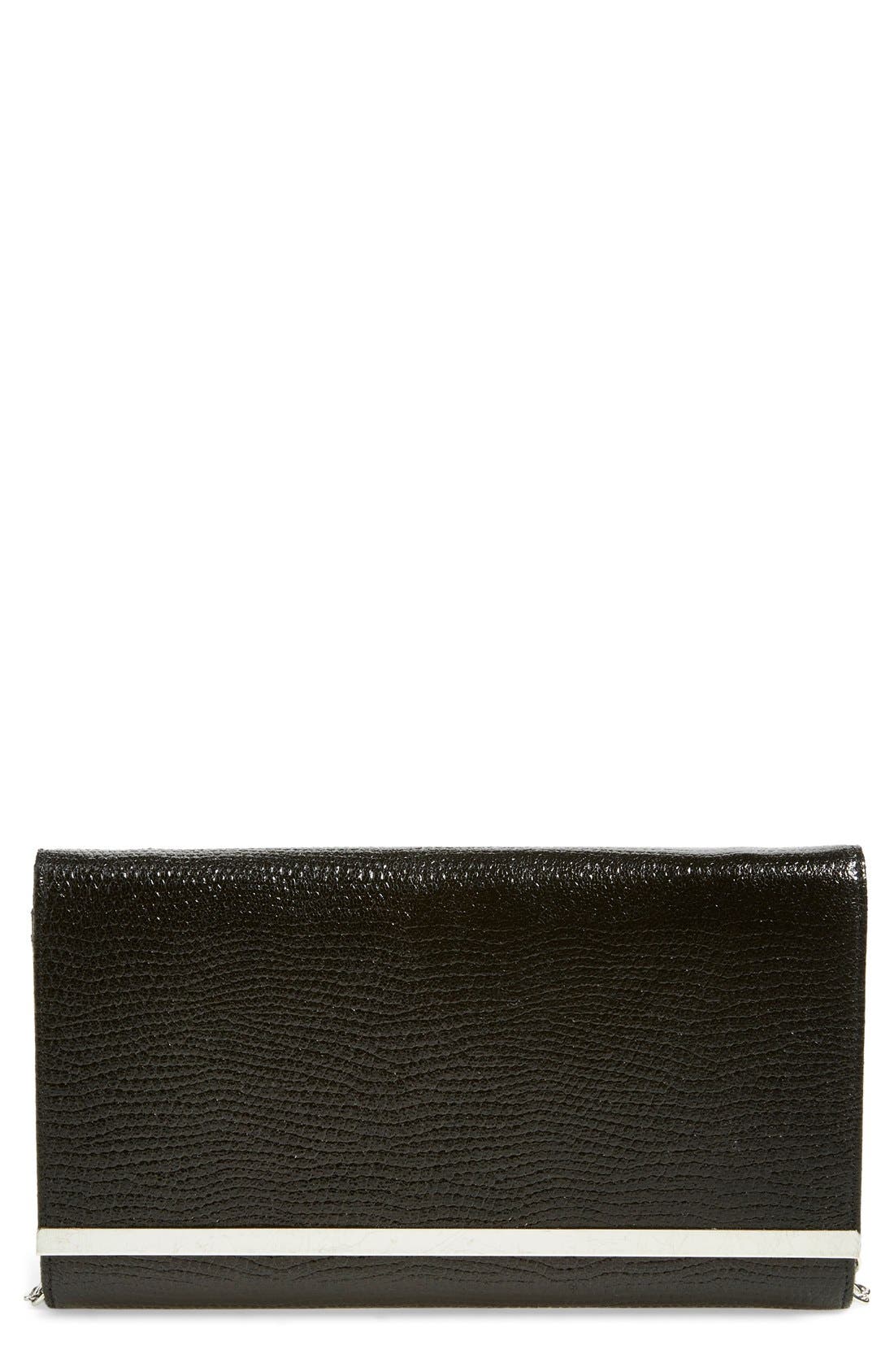 'Sparkle Bar' Clutch, Main, color, BLACK
