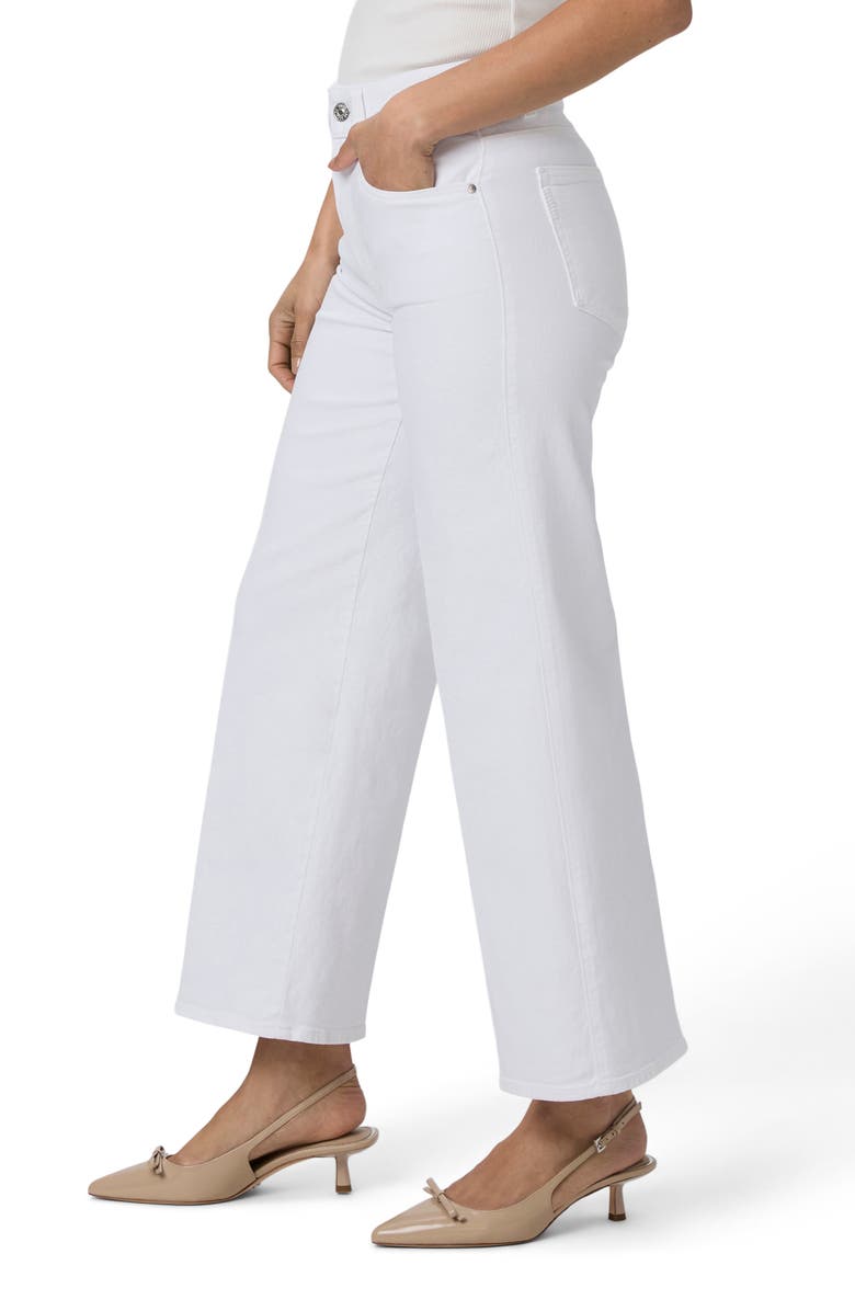 PAIGE Sasha High Waist Ankle Wide Leg Jeans, Alternate, color, Crisp White