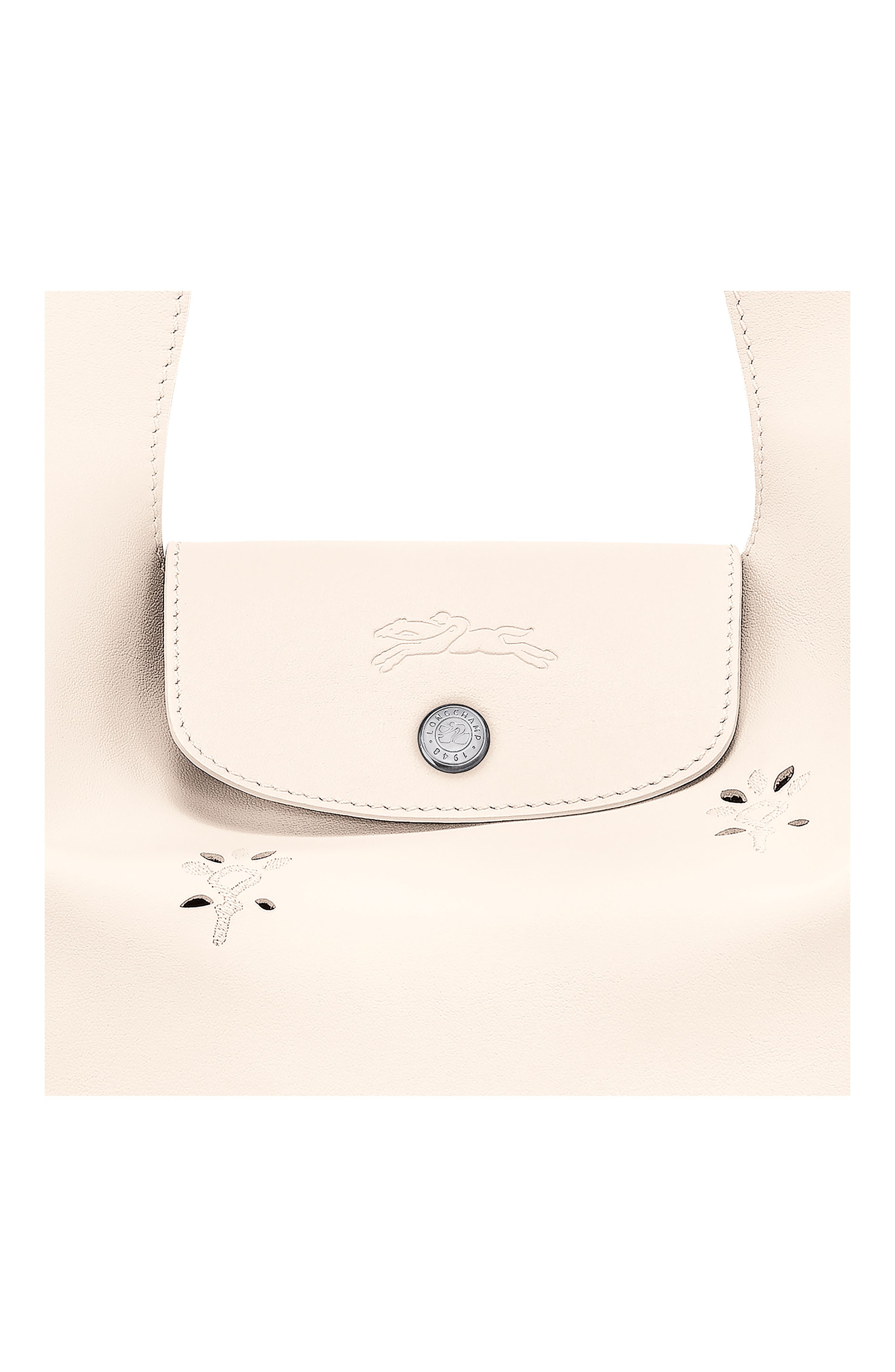 Longchamp Le Pliage Broderie Anglaise Leather Shoulder Bag, Alternate, color, 