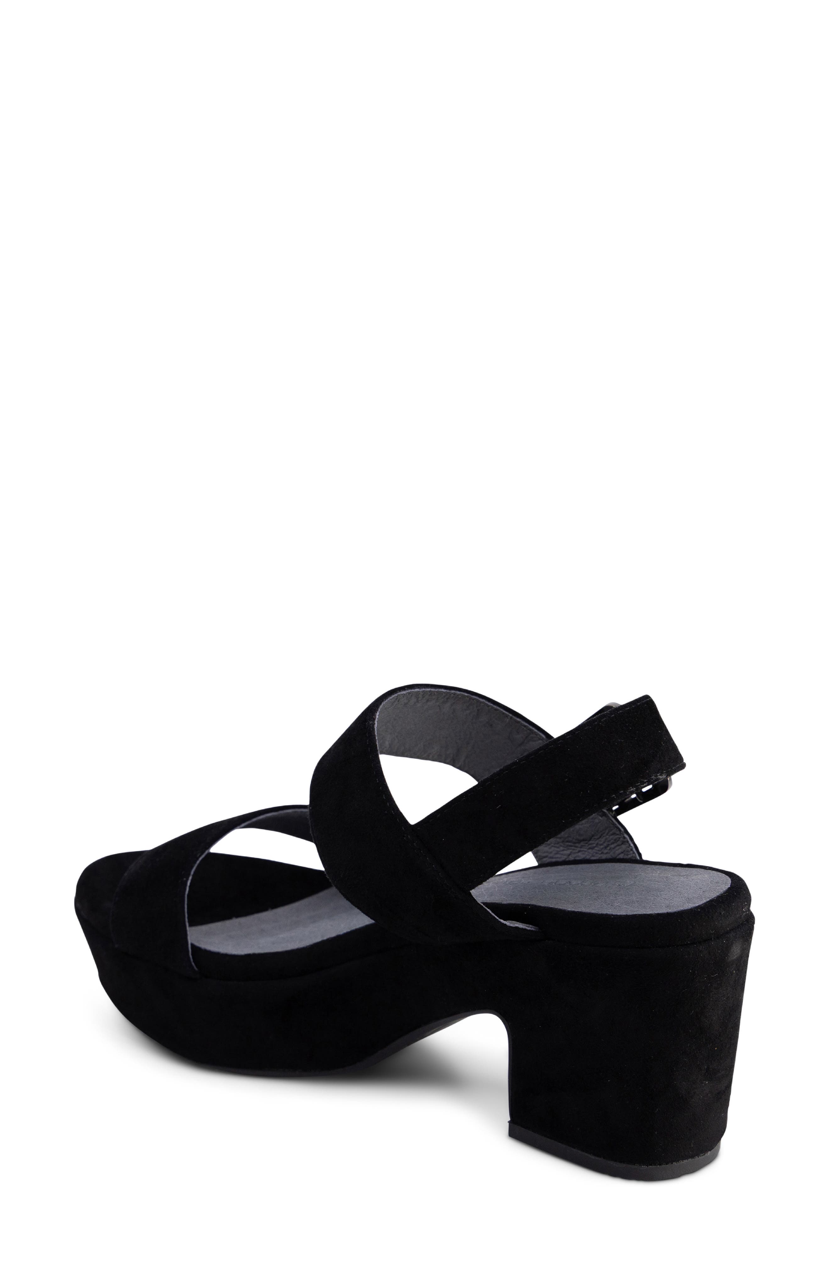 Chocolat Blu Gardina Slingback Platform Sandal, Alternate, color, Black Suede