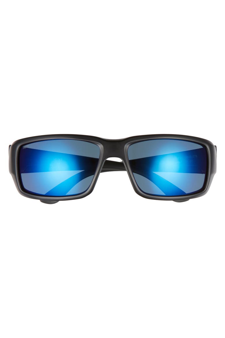 Fantail 60mm Polarized Sunglasses, Alternate, color, BLACKOUT/ BLUE MIRROR