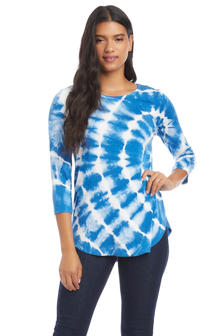Tie Dye Shirttail Top, Alternate, color, T/ D