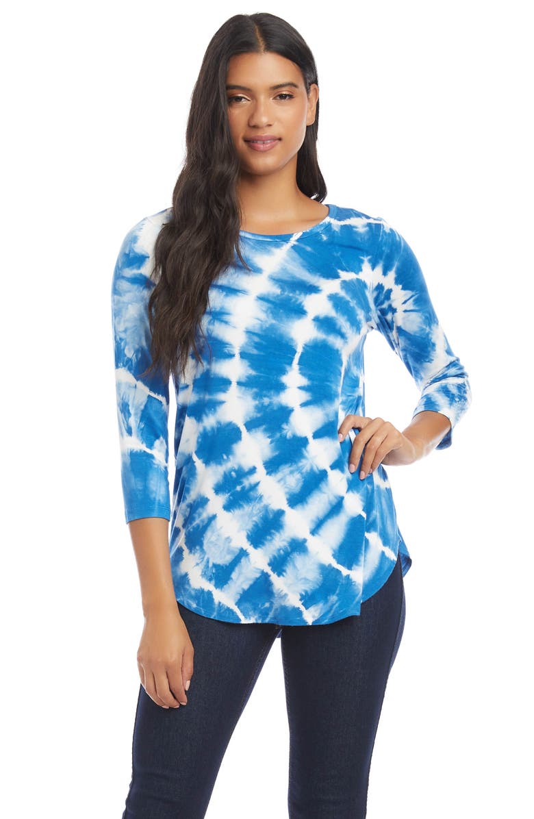 Karen Kane Tie Dye Shirttail Top, Alternate, color,