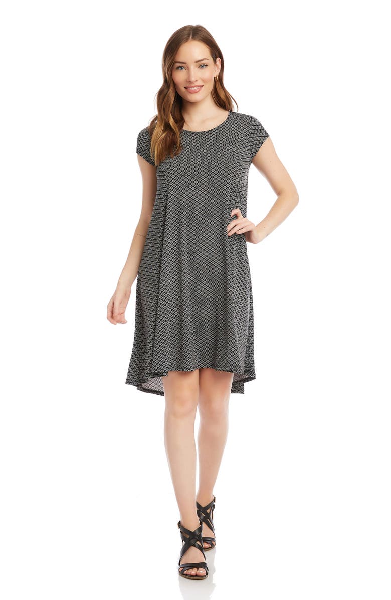 Karen Kane Maggie Geo Print Trapeze Dress, Alternate, color, 