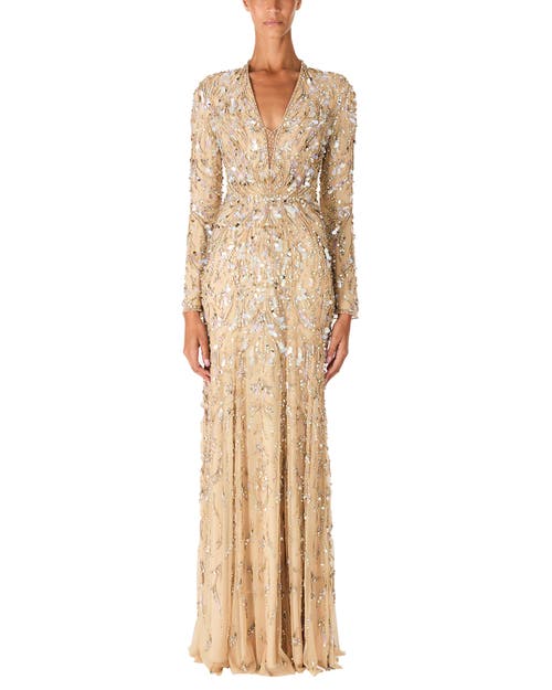 Jenny Packham Kaia Gown In Brown
